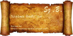Szalma Beáta névjegykártya